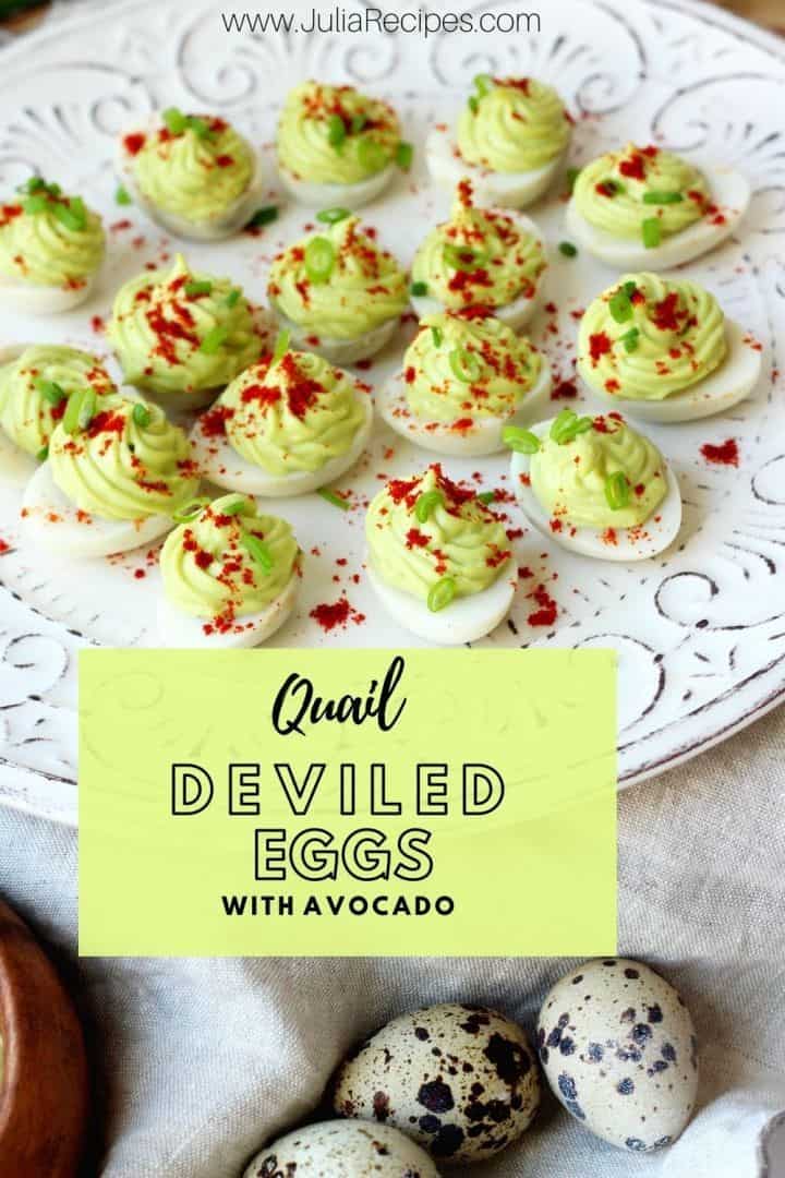 Avocado Deviled Quail Eggs