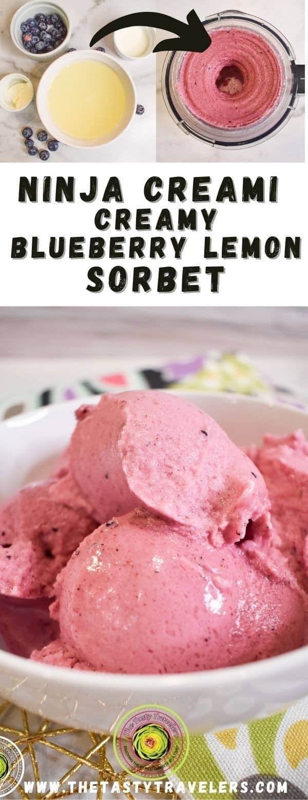 Creamy Blueberry Lemon Sorbet