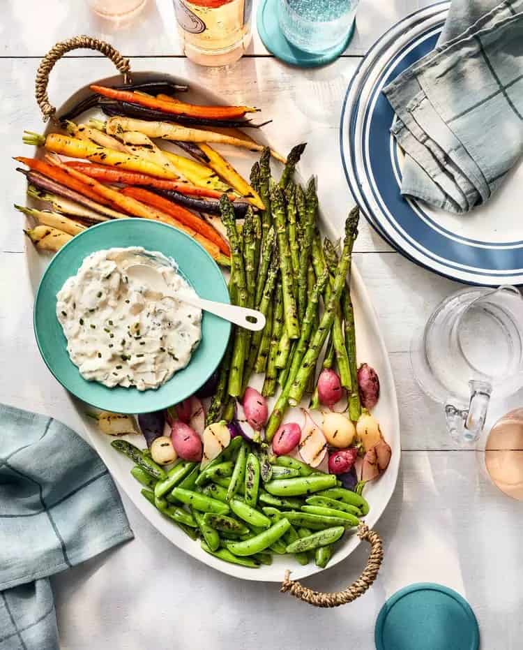 Smoked Vidalia Onion Dip With Grilled Crudités