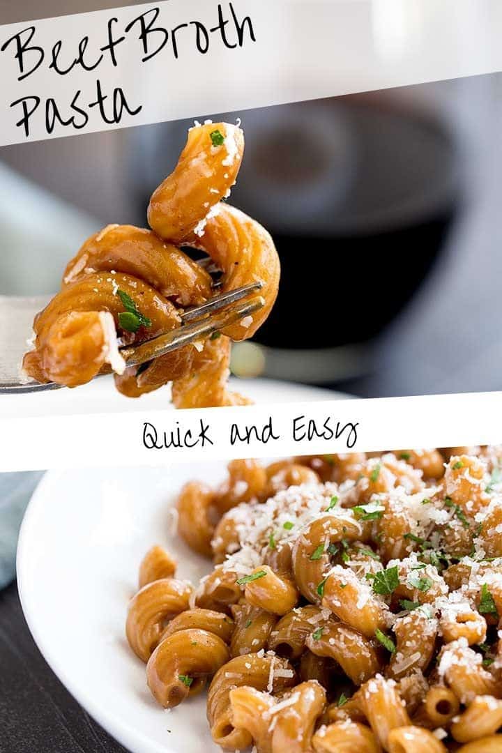 Beef Broth Pasta With Onion And Parmesan