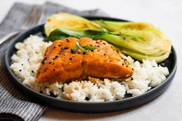 Hoisin-Glazed Coho Salmon With Bok Choy