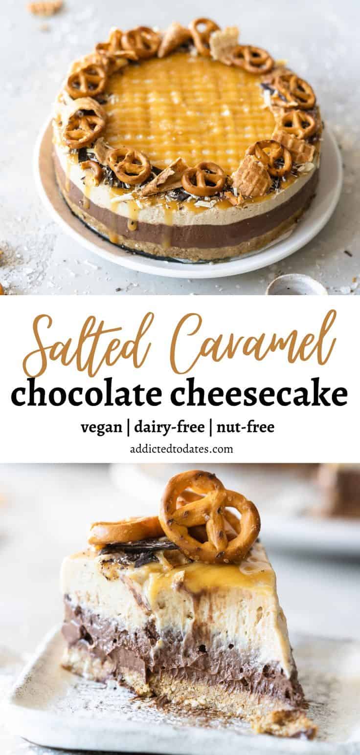 Salted Caramel Chocolate Cheesecake