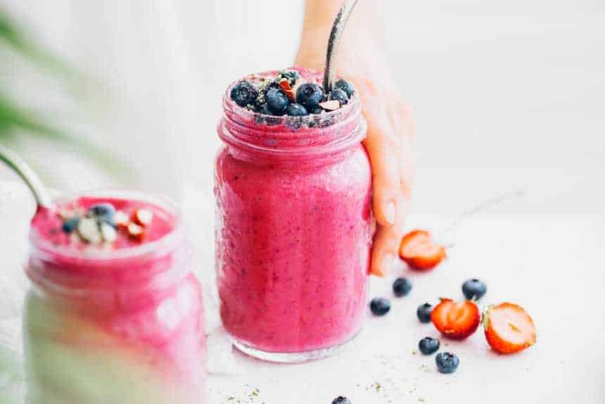 Berry White Bean Smoothie (High-Protein)