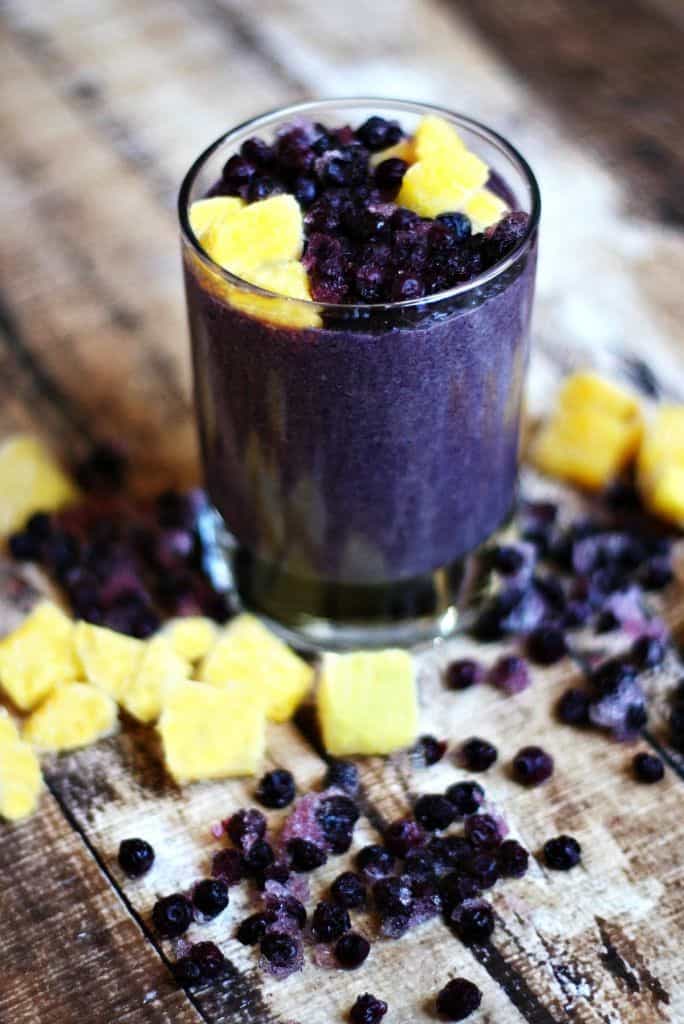 Wild Blueberry And Mango Protein Smoothie