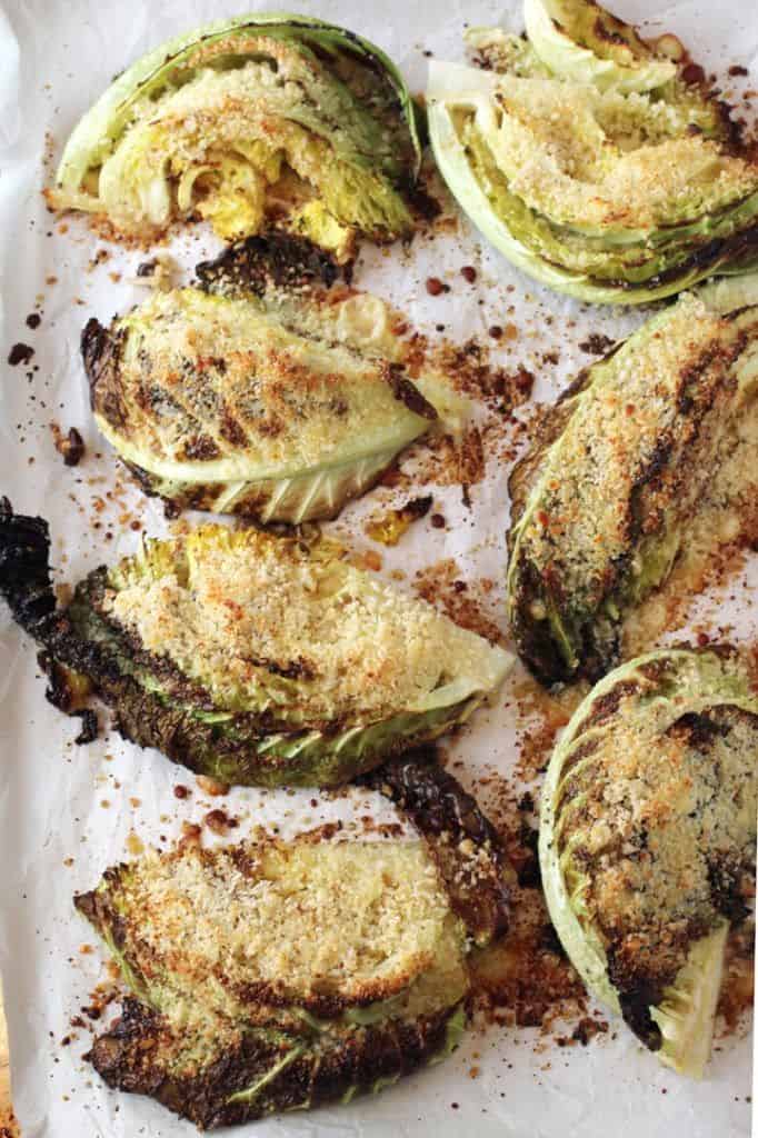 Roasted Savoy Cabbage Wedges, Caesar-Style