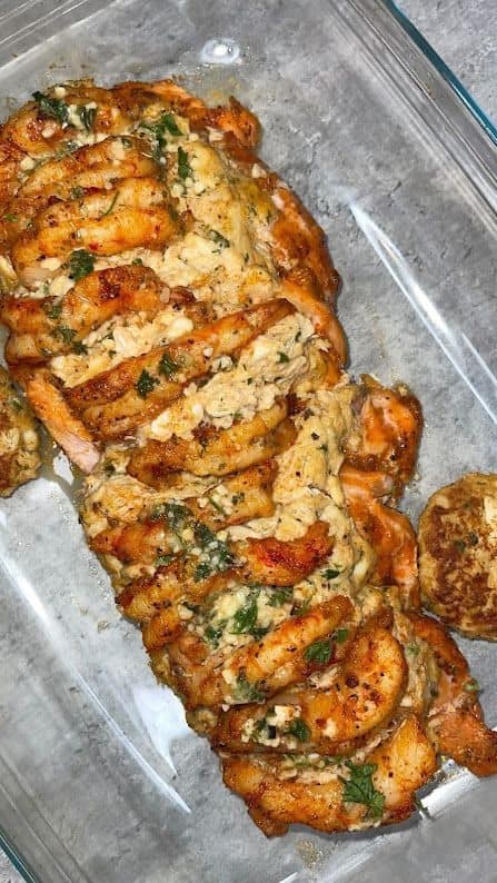 Braided Salmon With Shrimp & Crab Meat