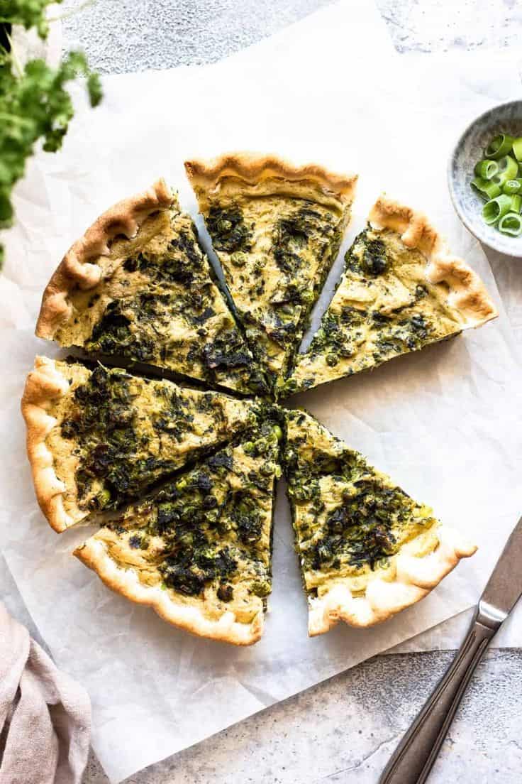 Easy Vegan Spinach Quiche