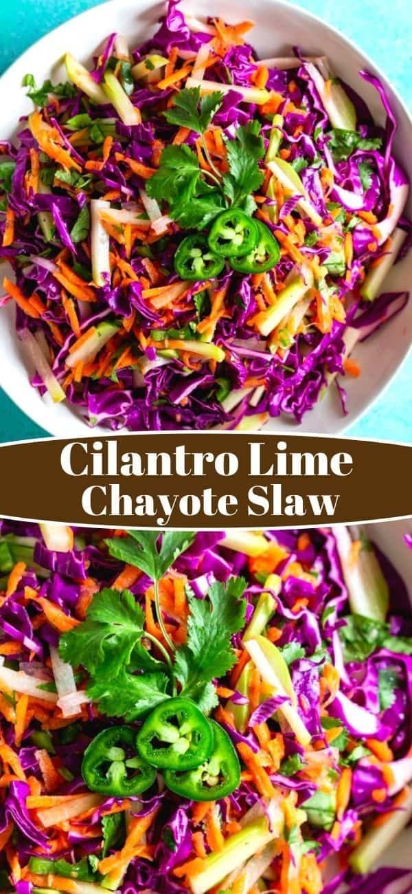 Cilantro Lime Chayote (Mirliton) Slaw