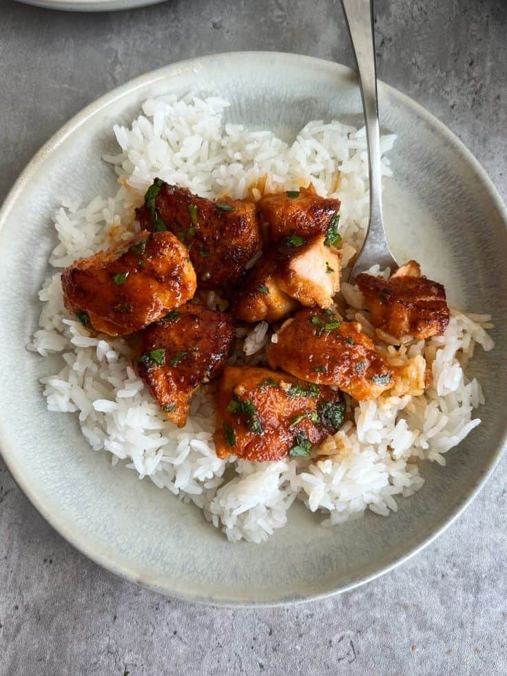 Maple Sriracha Salmon Bites