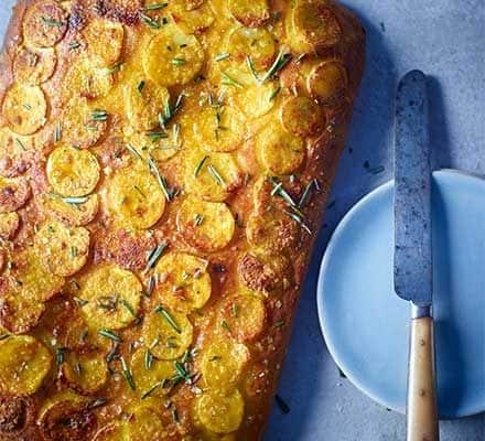 Potato & turmeric focaccia