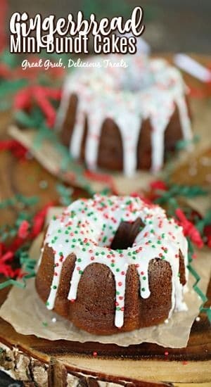 Gingerbread Mini Bundt Cakes