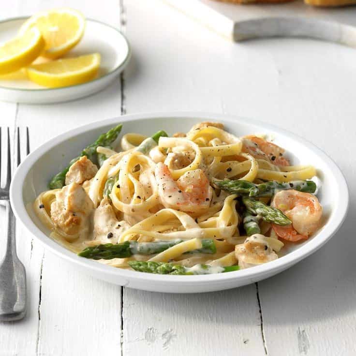 Chicken And Shrimp With Lemon Cream Sauce