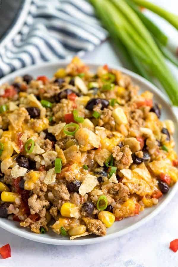 Southwest Ground Turkey And Rice Skillet