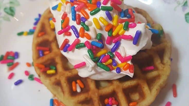 Funfetti Cake Waffles