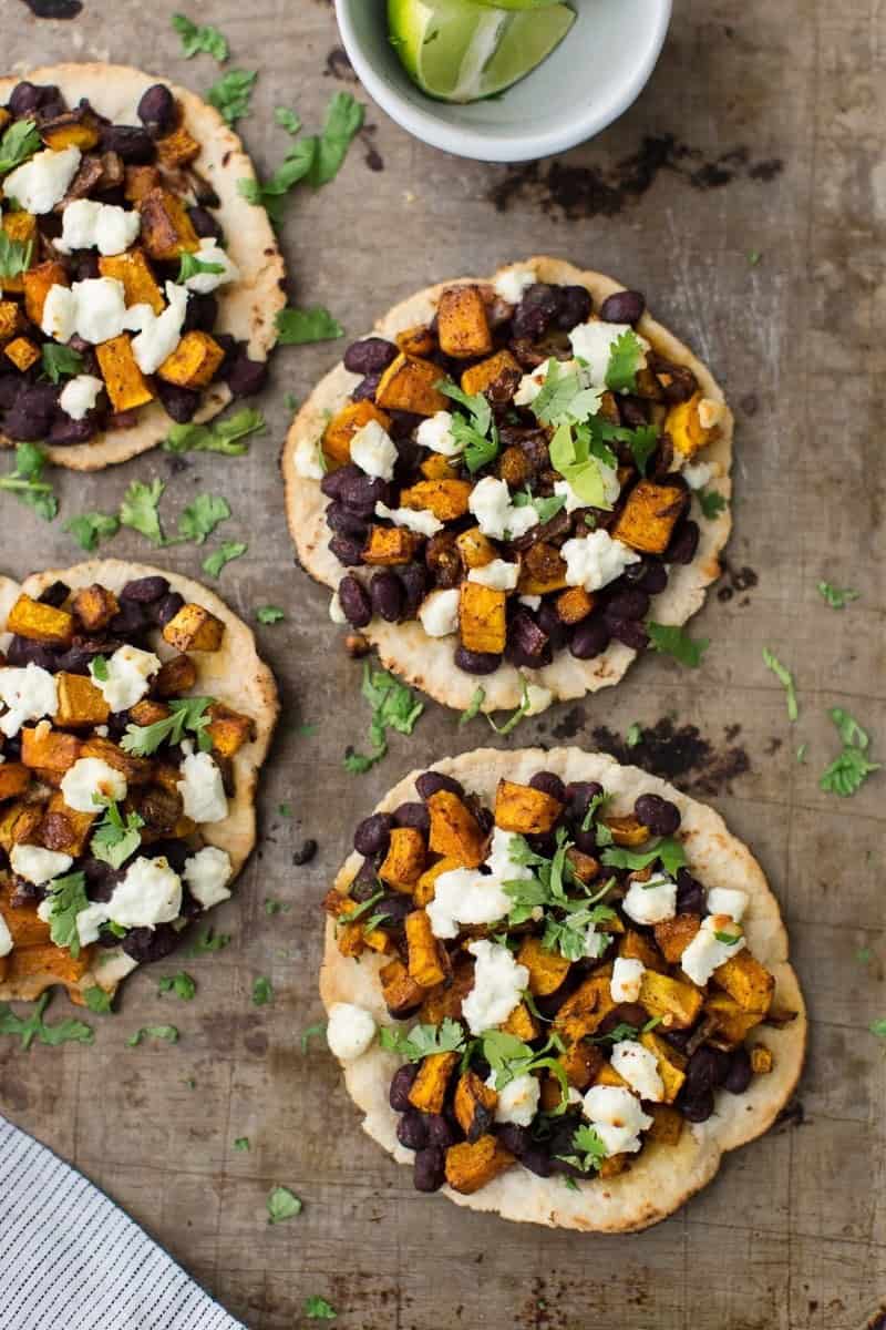 Roasted Chipotle Butternut Squash Tostadas