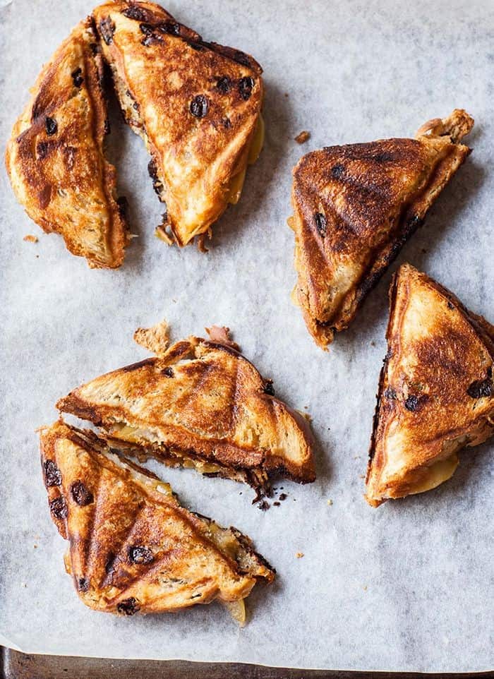 Caramelized Pear And Gorgonzola Toasties