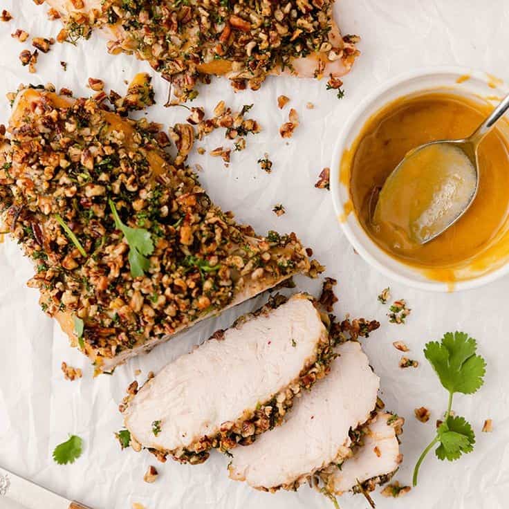 Honey Mustard & Pecan Crusted Turkey Tenderloin