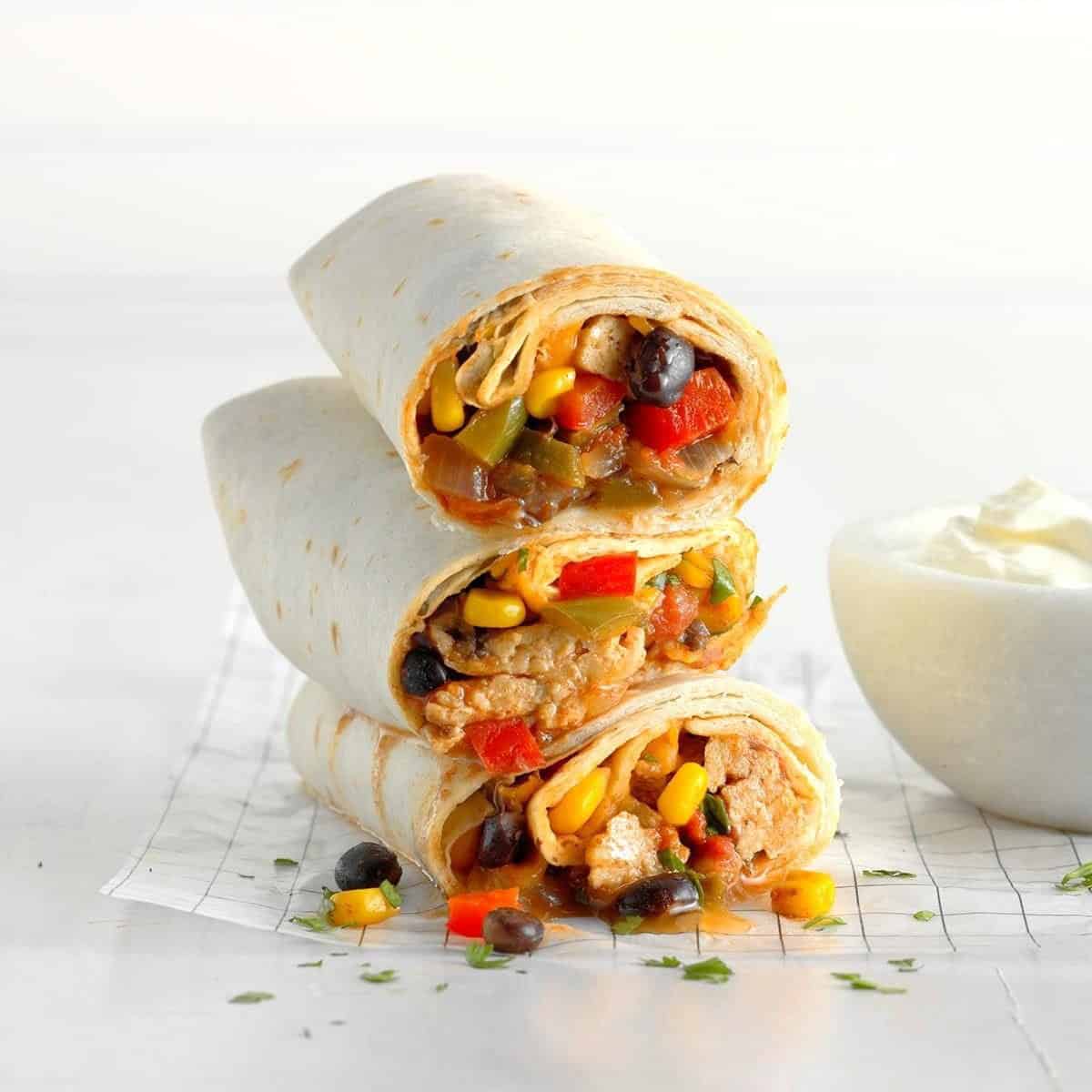 Black Bean Chicken Burritos