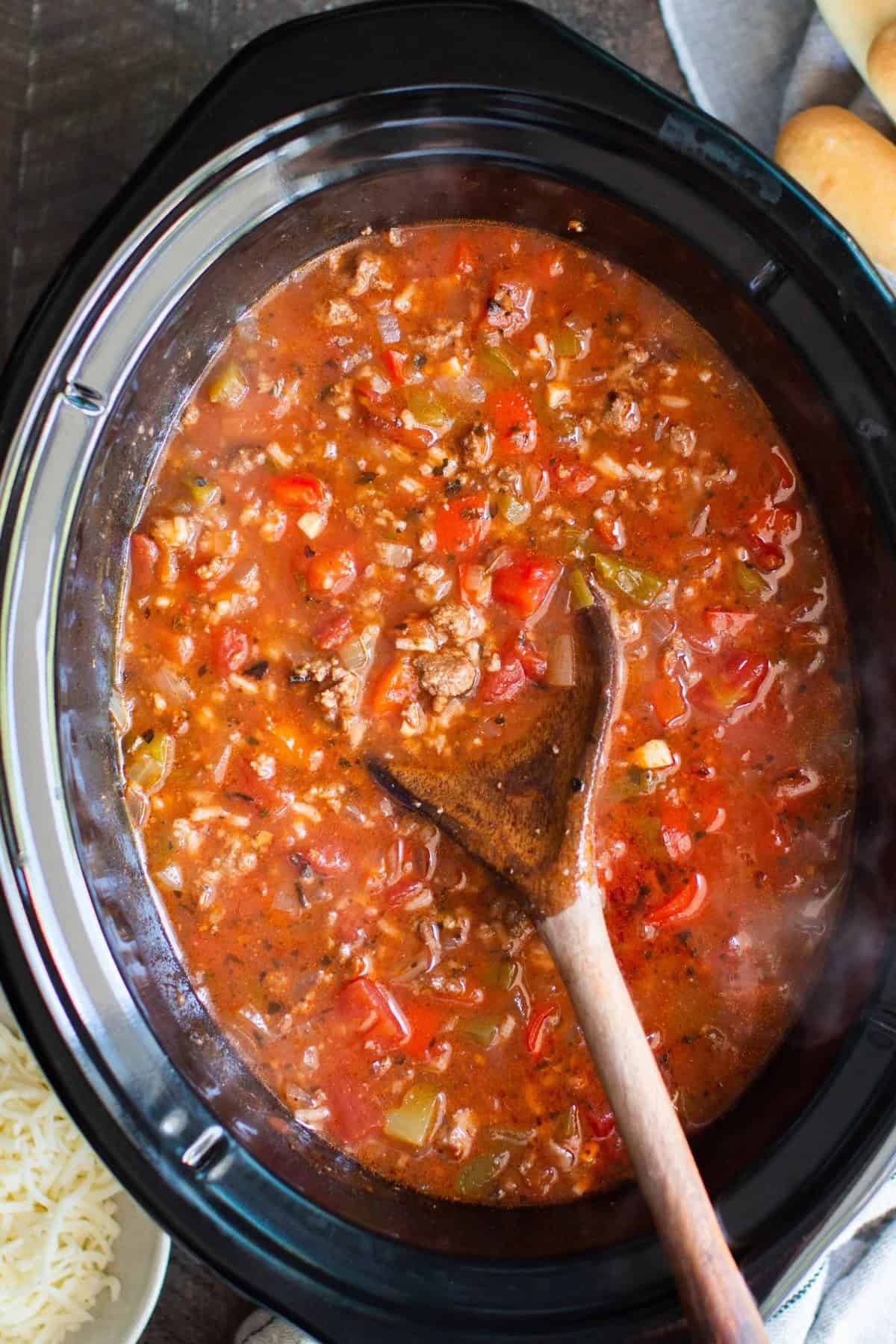 Slow Cooker Stuffed Pepper Soup