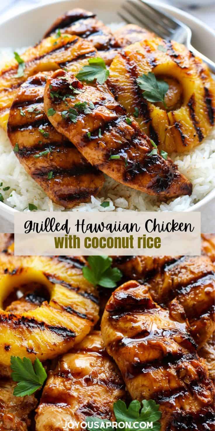 Grilled Hawaiian Chicken With Coconut Rice