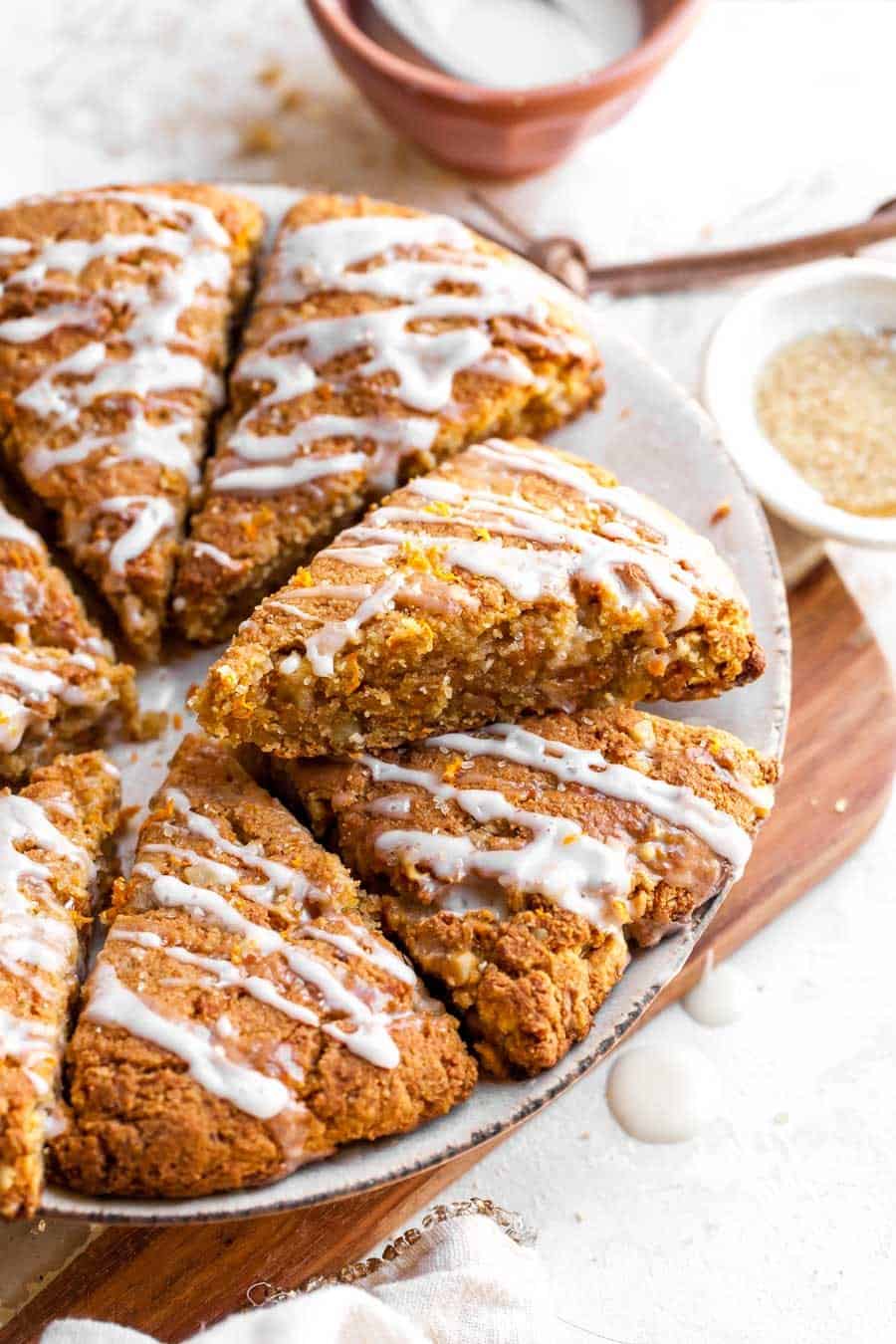 Almond Flour Carrot Cake Scones