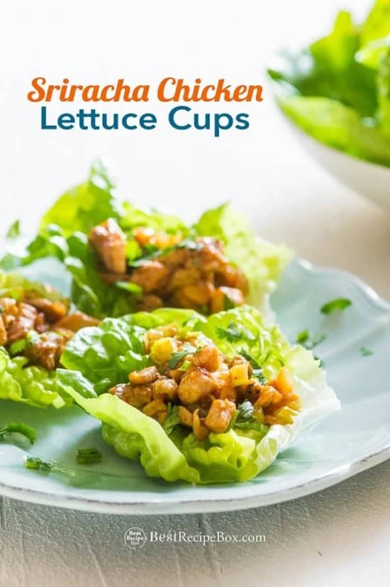 Sriracha Chicken Lettuce Wraps