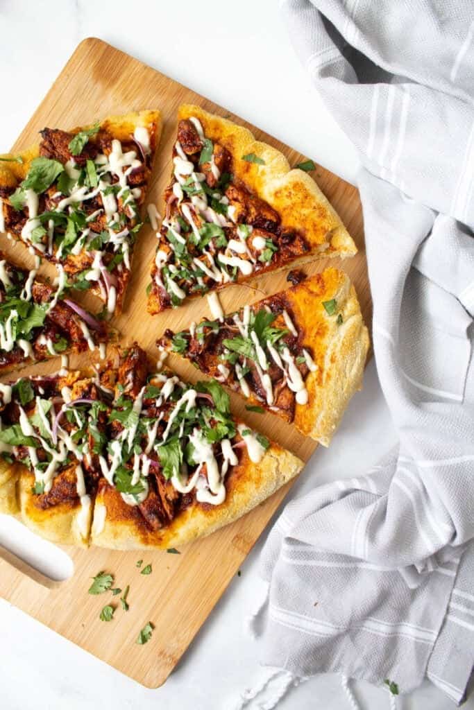 Vegan BBQ Chicken Pizza