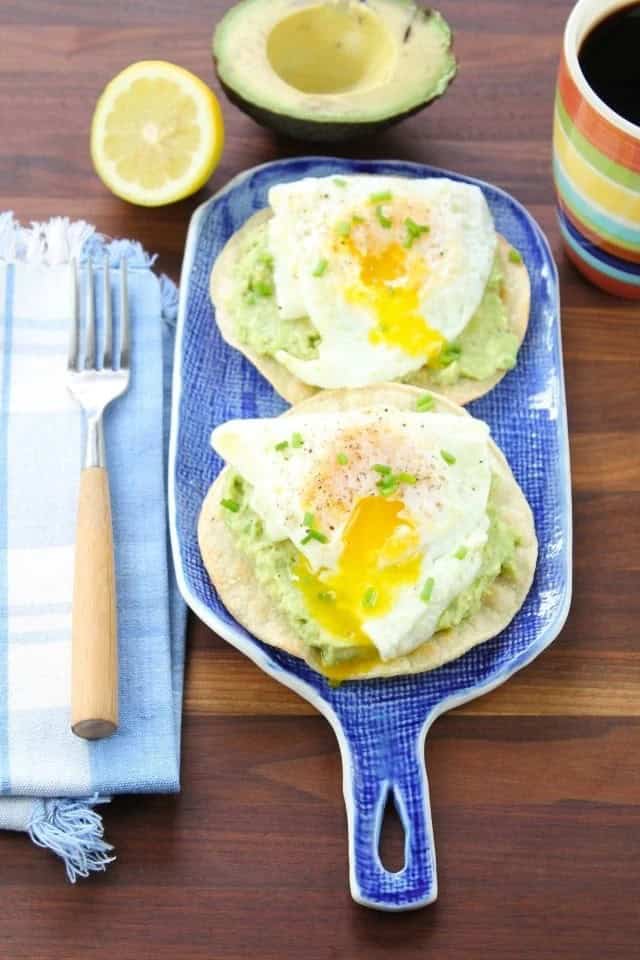 Egg and Smashed Avocado Tostadas