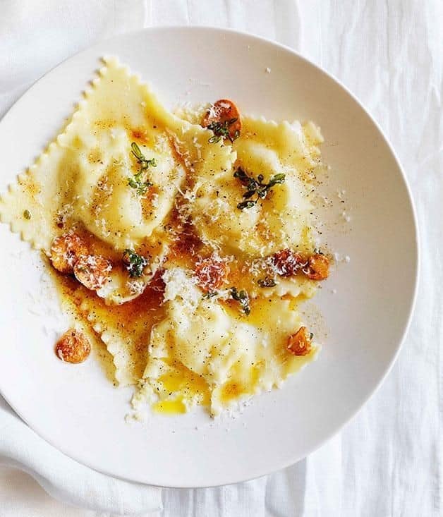 Quail Egg And Ricotta Ravioli