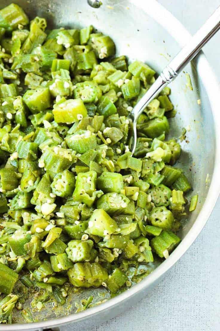 Skillet Okra With Garlic