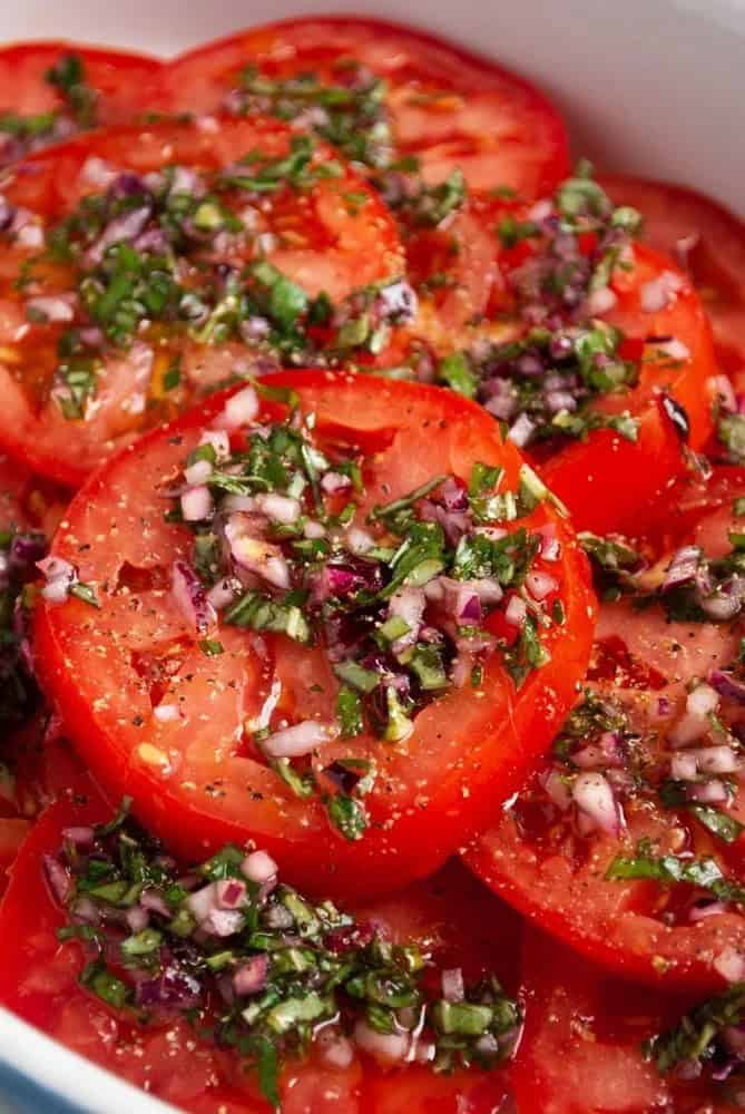 Italian Tomato Salad (Marinated Tomato Salad)