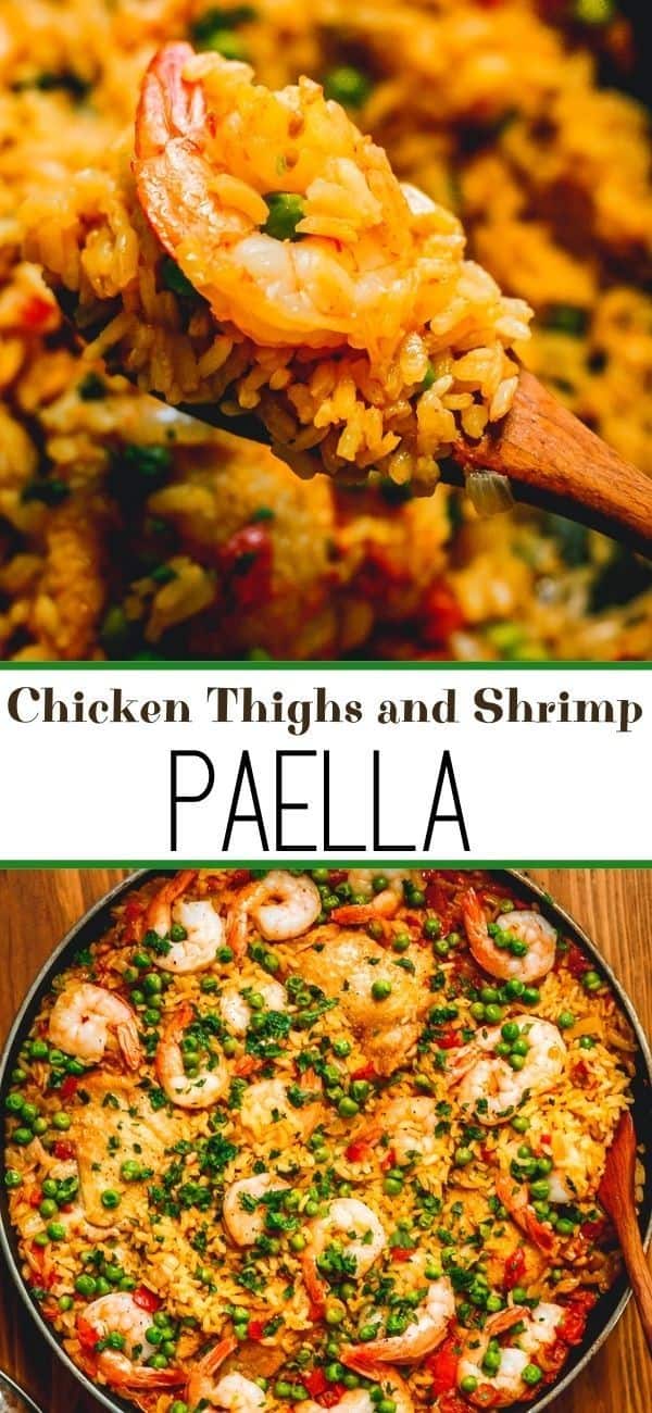 Chicken Thighs And Shrimp Paella