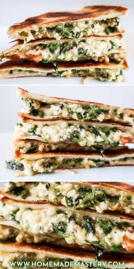 Mediterranean Feta Quesadilla