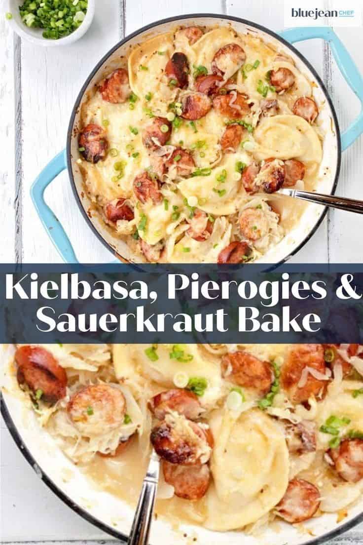 Kielbasa, Pierogies And Sauerkraut Bake