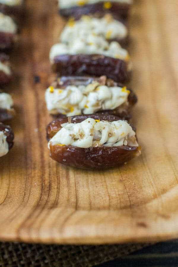 Orange Walnut Stuffed Dates