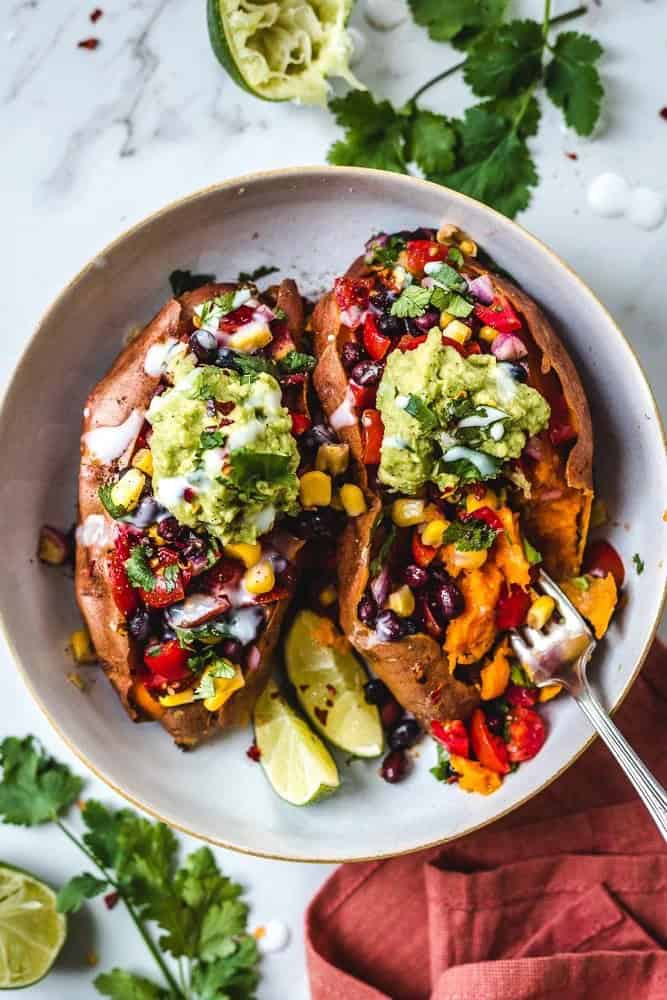 Black Bean Stuffed Sweet Potatoes