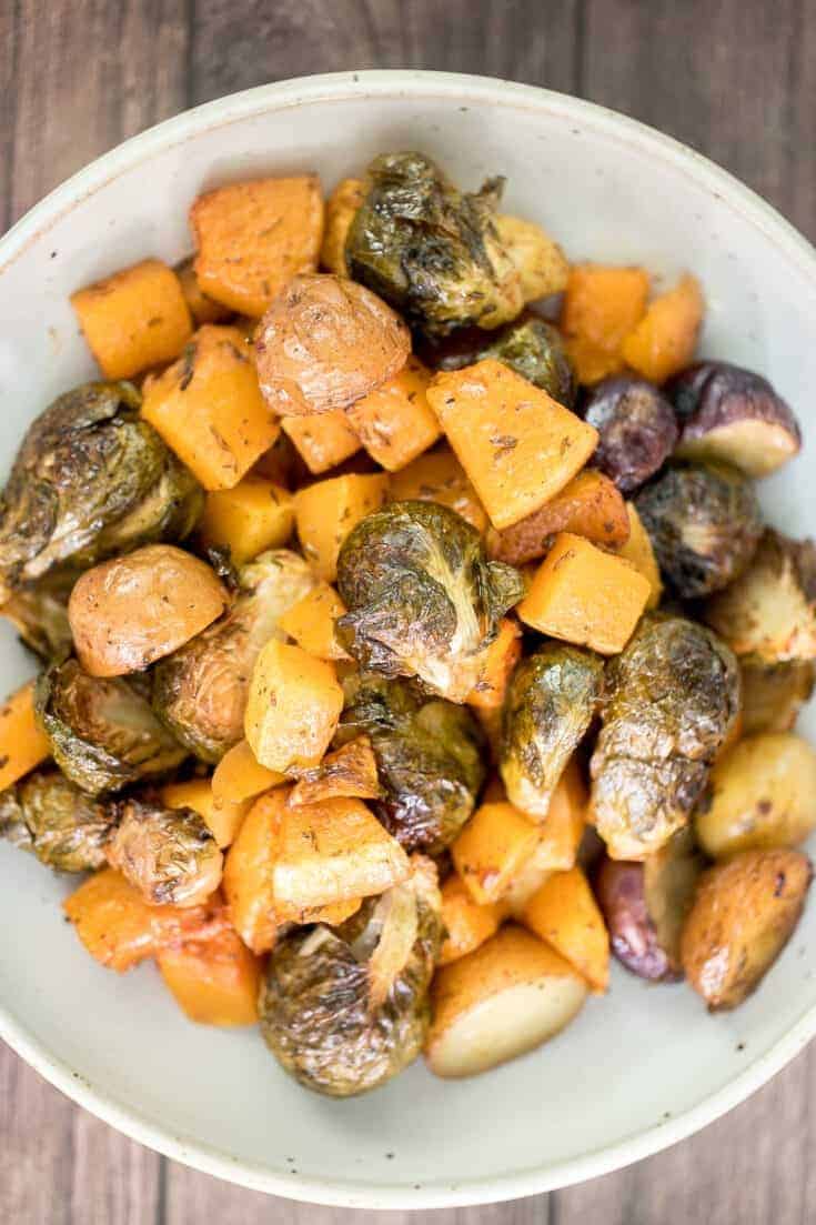 One Pan Roasted Harvest Vegetables