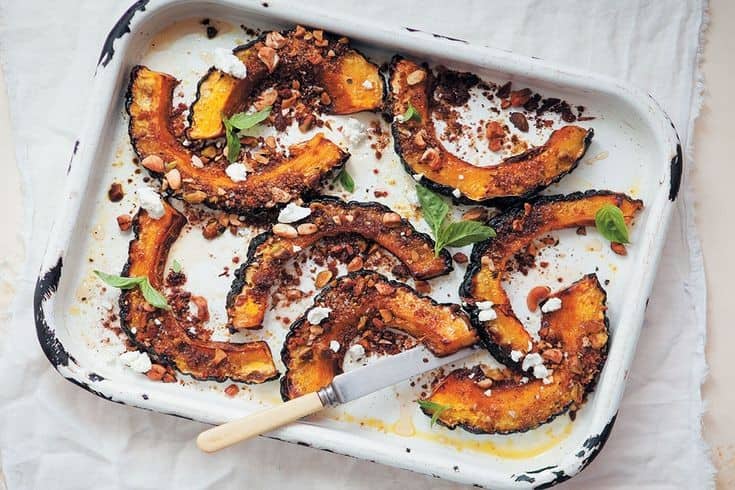 Hubbard Squash Slices With A Cinnamon And Nut Crust