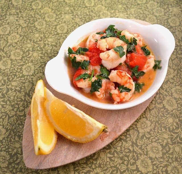 Light, Lemony & Garlicky Shrimp With Cherry Tomatoes & Fresh Herbs