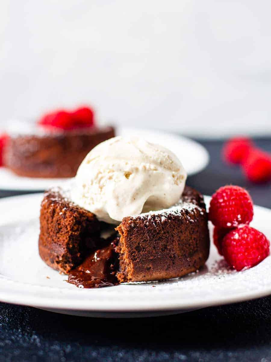 Molten chocolate lava cake