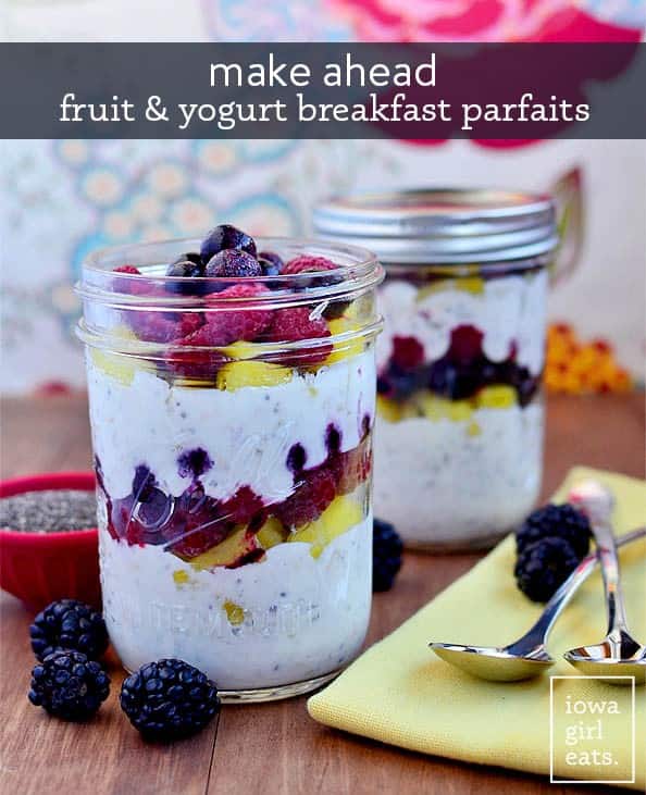 Make-Ahead Fruit & Yogurt Breakfast Parfaits