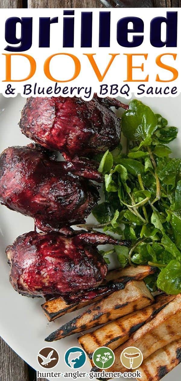 Grilled Doves With Blueberry BBQ Sauce