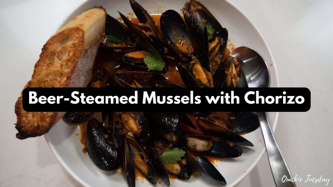 Beer-Steamed Mussels With Chorizo