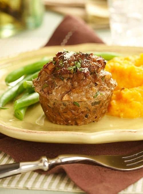 Ground Veal Mushroom Herb Loaves