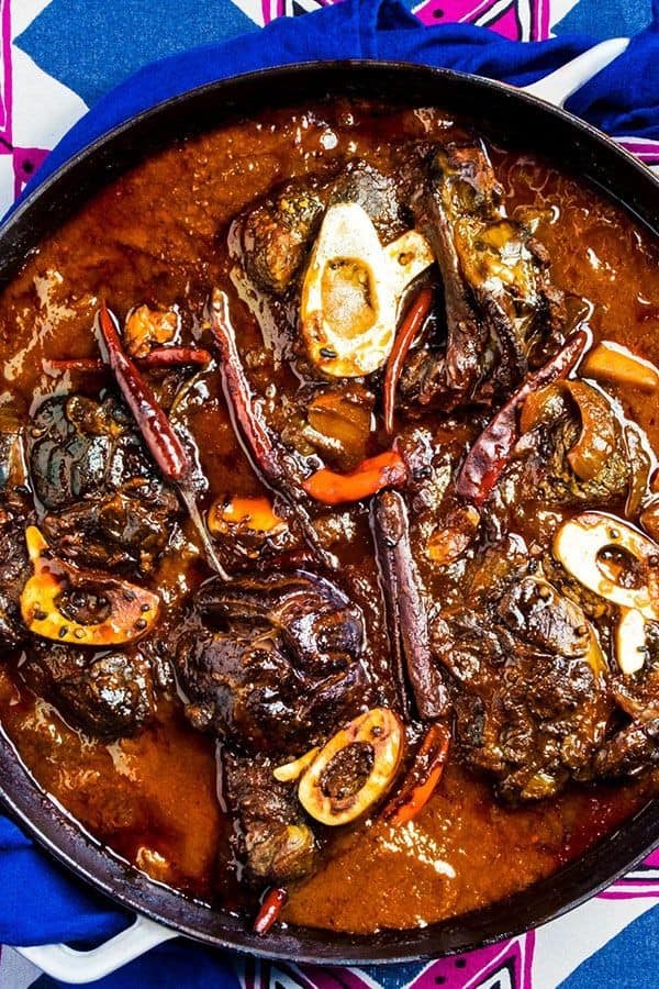 Glazed Beef Shanks With Coffee And Peanuts