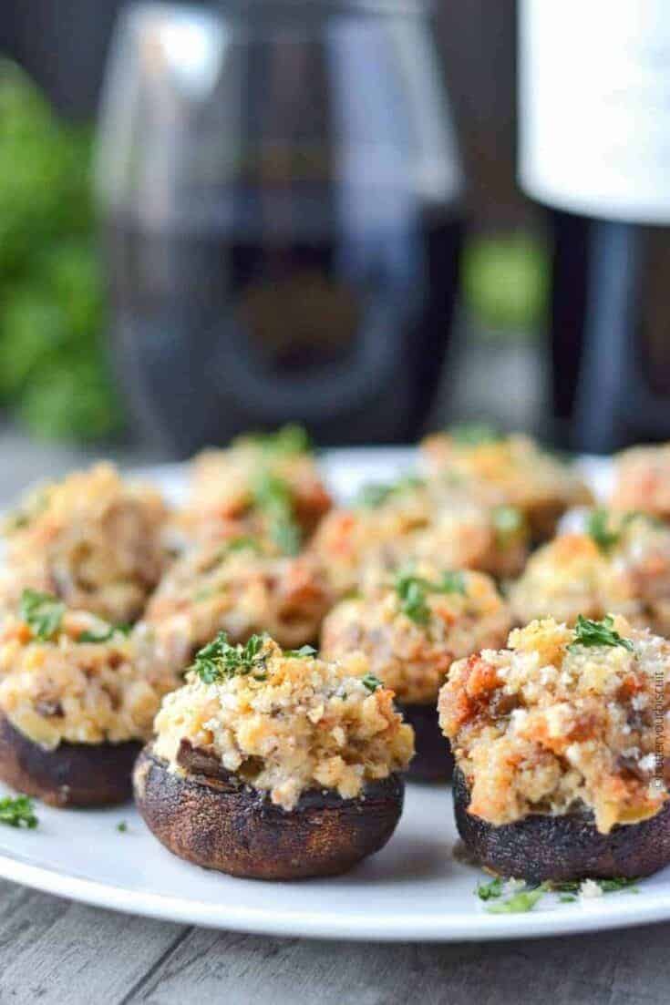 Italian Sausage Stuffed Mushrooms