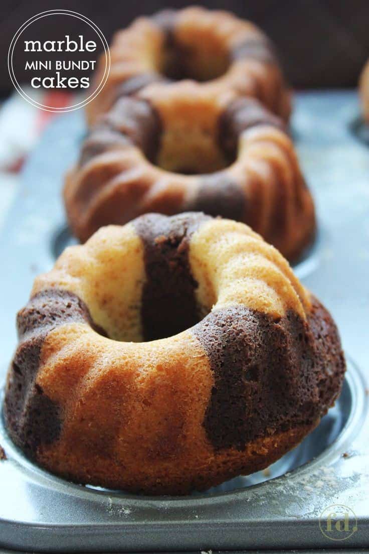 Marble Mini Bundt Cakes