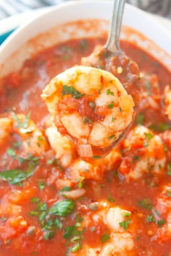 Argentine Red Shrimp In Spicy Tomato Sauce