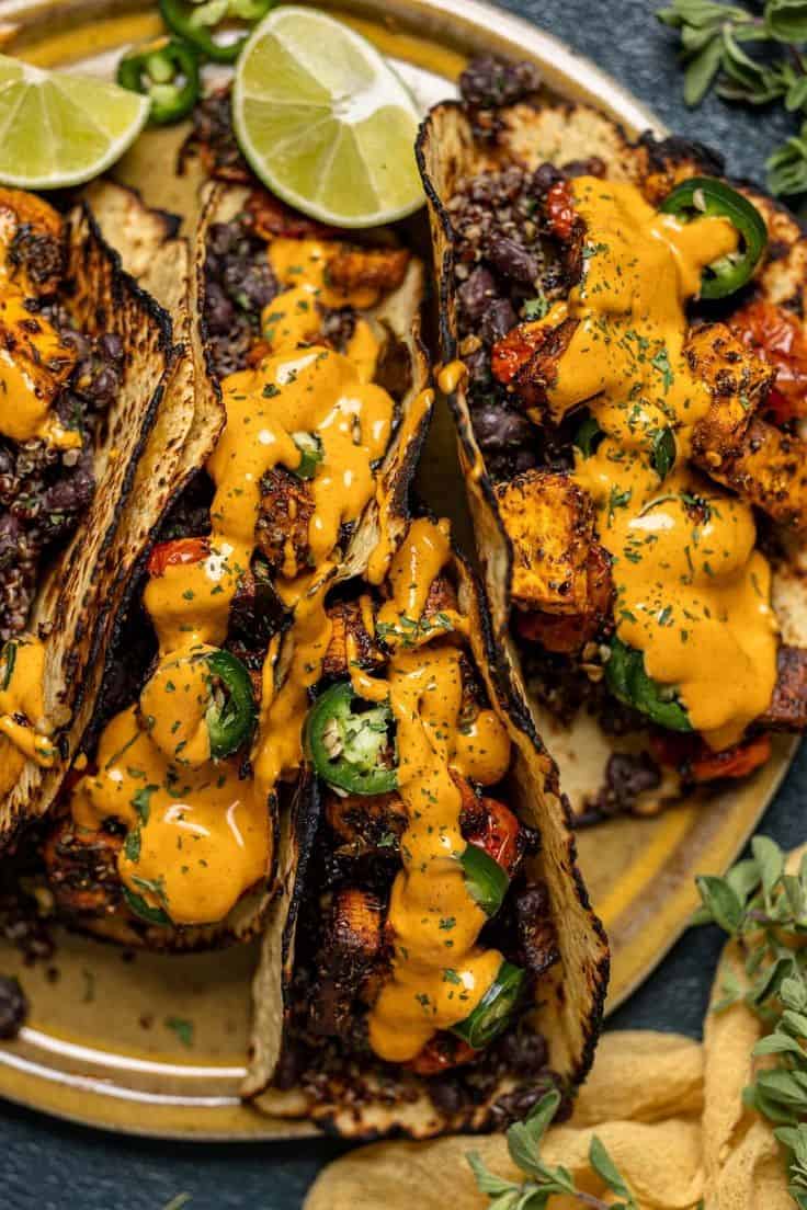 Chipotle Sweet Potato Quinoa Tacos