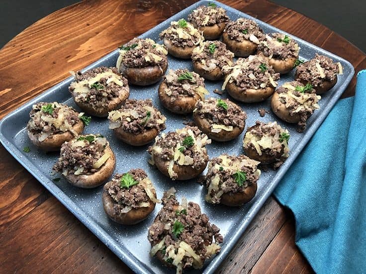 Elk Stuffed Mushroom Appetizers